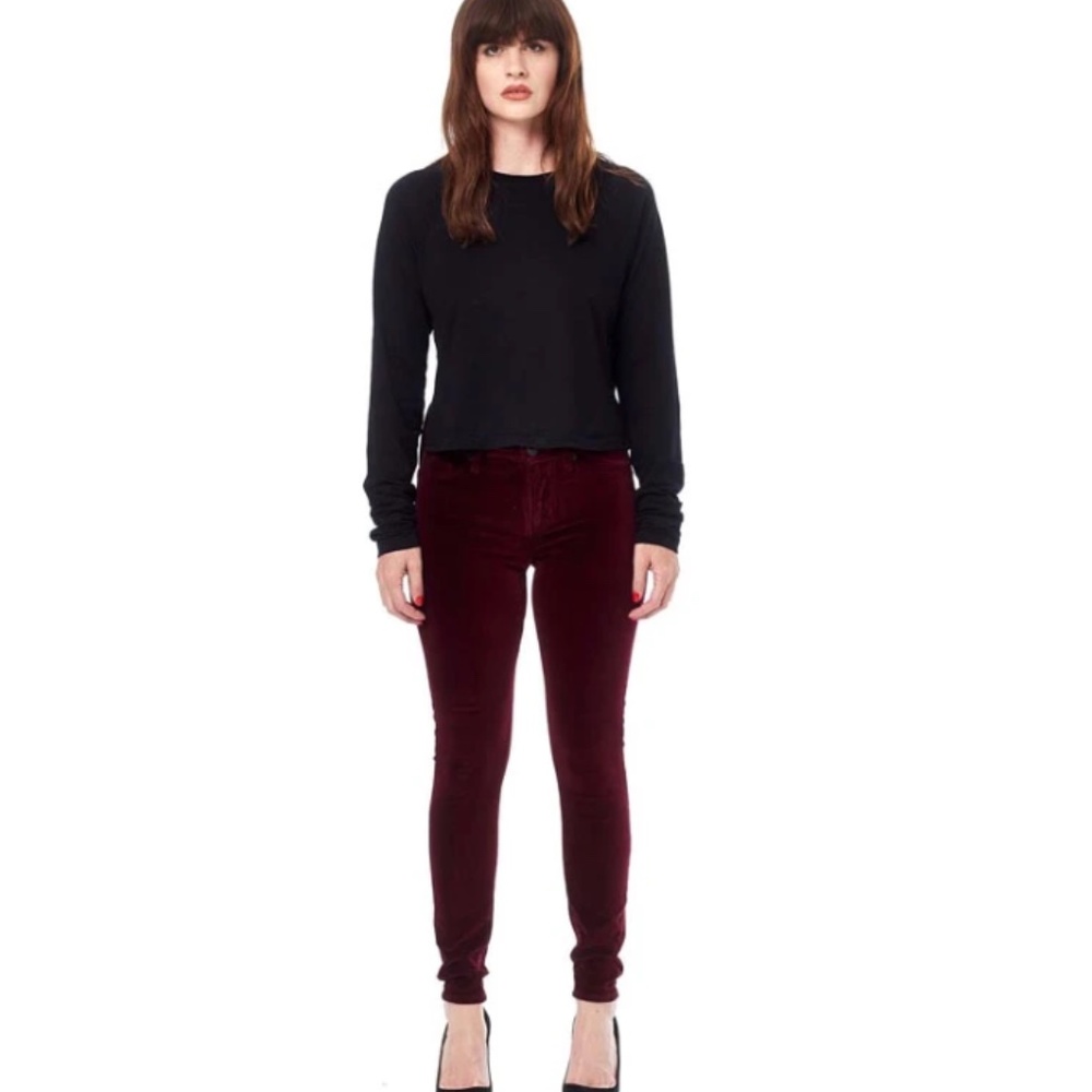 NWT Hudson Nico Midrise Ankle Skinny velvet jeans